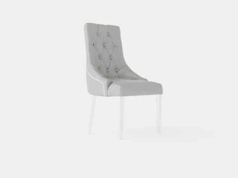Chaise de salle &agrave; manger Tangen en velours Modèle 3D