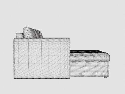 Tarno Divan Bed Sofa Reversible Light Gray 3D Модель