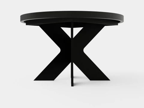 Table &agrave; manger extensible Telma autour du noir Modèle 3D