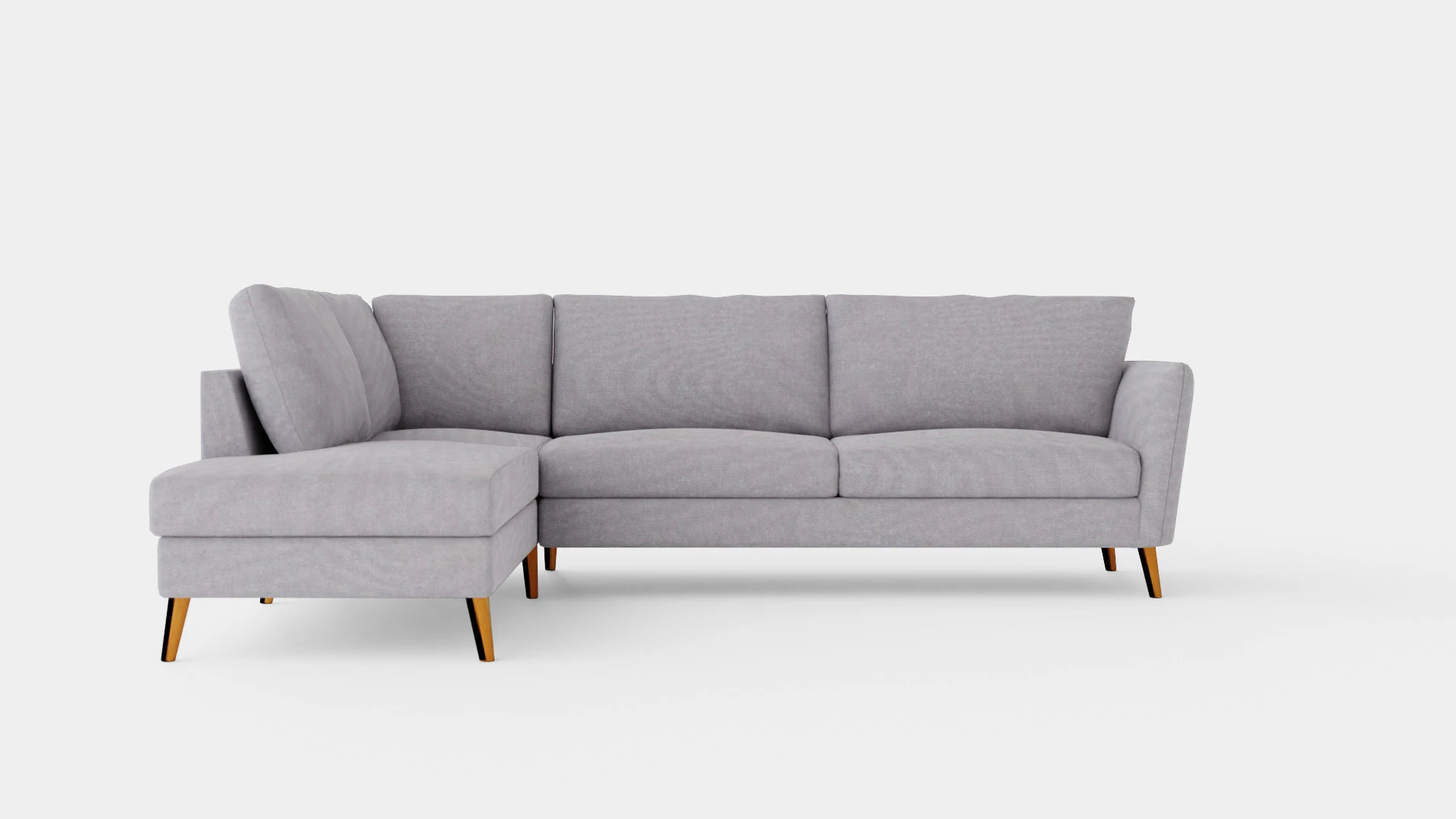 Trend Sofa 3 Seater With Chaise Lounge Left Light Gray 3D Model .c4d .max .obj .3ds .fbx .stl .blend 