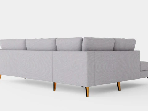 Trend Sofa 3 Seater With Chaise Lounge Left Light Gray 3D Model