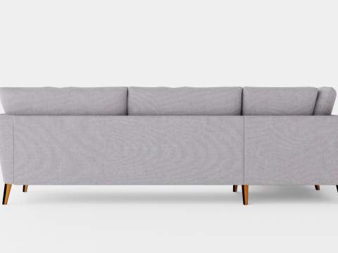 Trend Sofa 3 Seater With Chaise Lounge Left Light Gray Modelo 3D