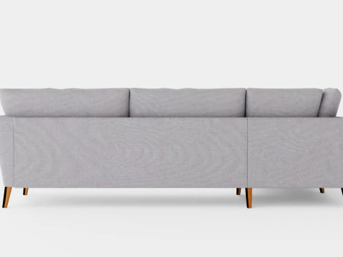 Trend Sofa 3 Seater With Chaise Lounge Left Light Gray 3D Model