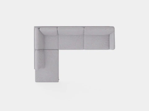 Trend Sofa 3 Seater With Chaise Lounge Left Light Gray 3D Model