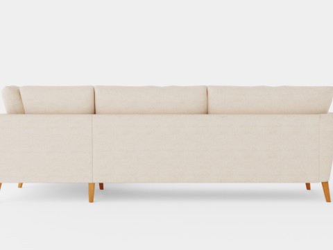Trend Sofa 3 Seater With Chaise Lounge Right Beige Model 3D