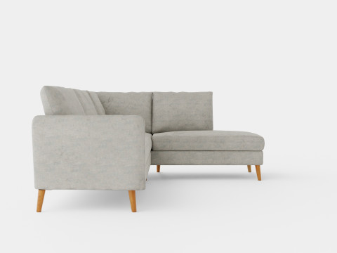 Trend Sofa 3 Seater With Chaise Lounge Right Light Gray 3D Model