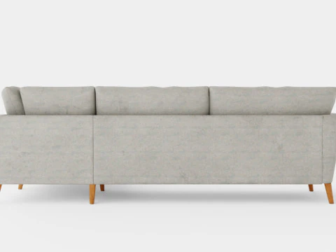 Trend Sofa 3 Seater With Chaise Lounge Right Light Gray 3D Model