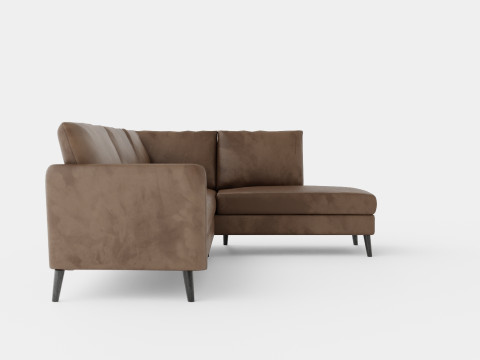 Trend Sofa 3 Seater With Chaise Lounge Right Velvet Mole Modello 3D