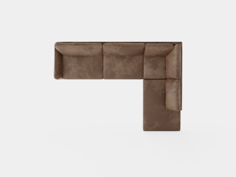 Trend Sofa 3 Seater With Chaise Lounge Right Velvet Mole Modello 3D