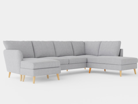 Trend U Sofa With Divan Left Modèle 3D