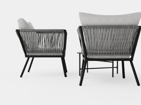 Turin Cafe Set Modello 3D