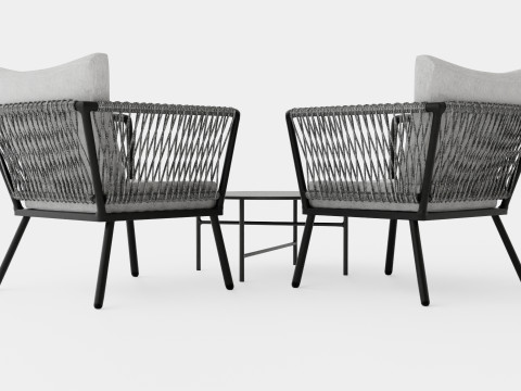 Turin Cafe Set Modello 3D