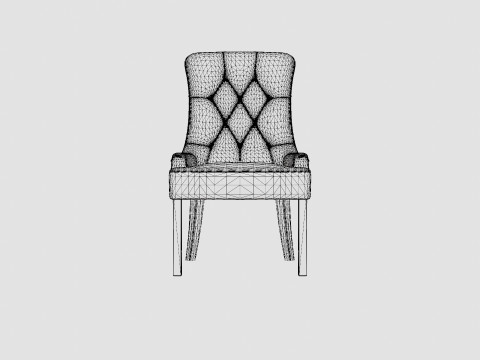 Tuva Armchair Artificial Leather Modello 3D