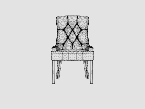 Tuva Armchair Artificial Leather 3D Model