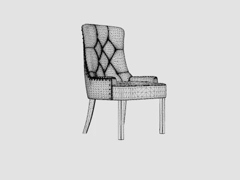 Tuva Armchair Artificial Leather 3D Model