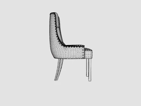 Tuva Armchair Artificial Leather 3D Model
