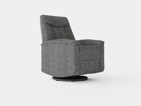 Umea Armchair Spin Swing Fabric Gray Modelo 3D