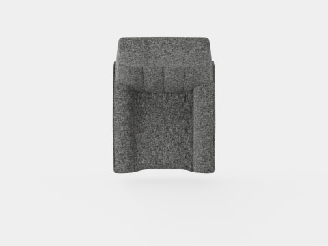 Umea Armchair Spin Swing Fabric Gray Modelo 3D