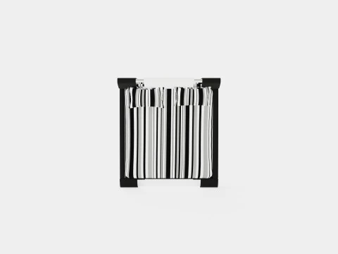 Verona Bed Frame With Storage White Black Metal 3D Model