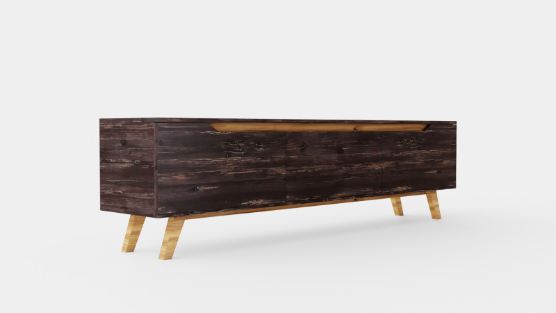 Virkesbo TV Bench 3D Model .c4d .max .obj .3ds .fbx .stl .blend