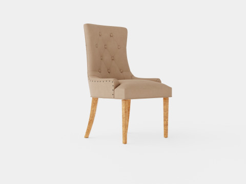 Victoria Armchair Beige Vintage 3D Model