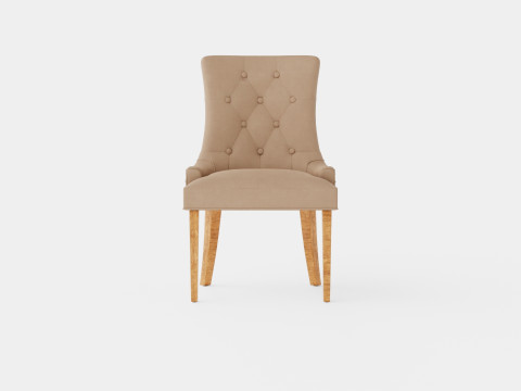 Victoria Armchair Beige Vintage 3D Model