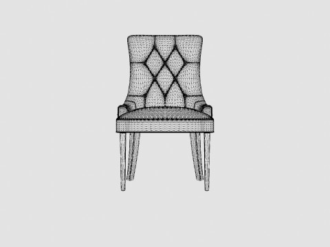 Victoria Armchair Beige Vintage 3D Model