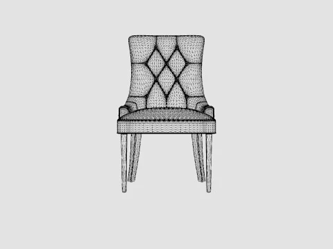 Victoria Armchair Beige Vintage 3D Model