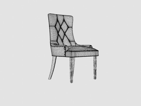 Victoria Armchair Beige Vintage 3D Model