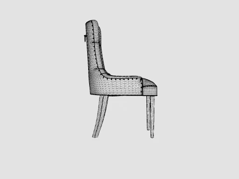 Victoria Armchair Beige Vintage 3D Model