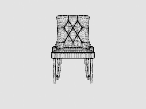 Victoria Armchair Gray Vintage 3D Model