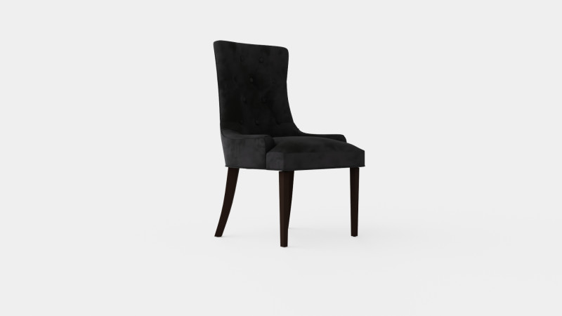 Victoria Armchair Velvet Gray Dark Brown Model 3D .c4d .max .obj .3ds .fbx .stl .blend