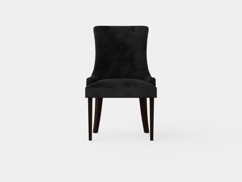 Victoria Armchair Velvet Gray Dark Brown Model 3D