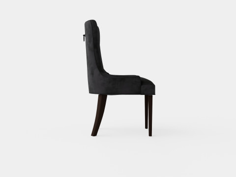 Victoria Armchair Velvet Gray Dark Brown Model 3D