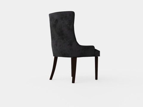 Victoria Armchair Velvet Gray Dark Brown Model 3D