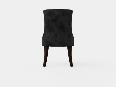 Victoria Armchair Velvet Gray Dark Brown Model 3D