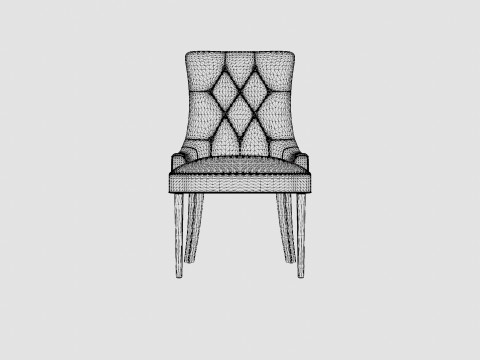 Victoria Armchair Velvet Gray Dark Brown Model 3D