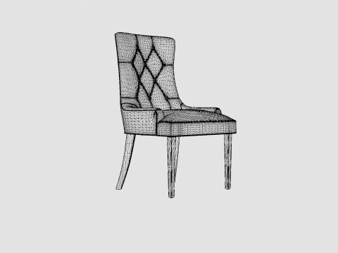 Victoria Armchair Velvet Gray Dark Brown Model 3D
