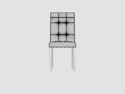 Viktor Dining Chair Artificial Leather 3D Model