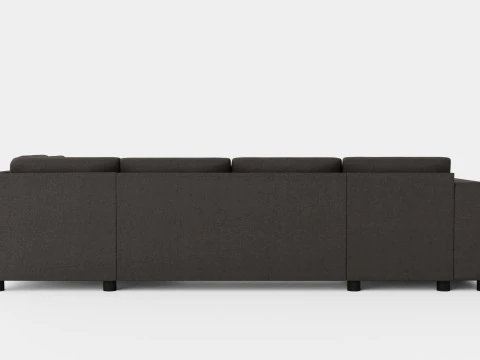 Washington U Bed Sofa Right Black 3D Model