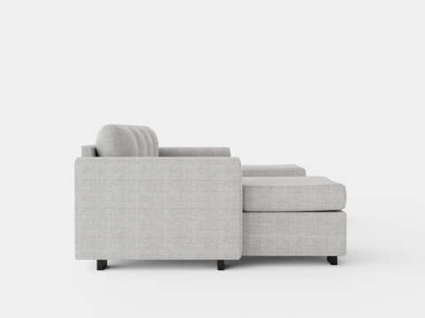 Webster U Sofa With Double Divan Light Gray 3D मॉडल