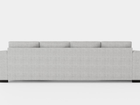 Webster U Sofa With Double Divan Light Gray 3D मॉडल