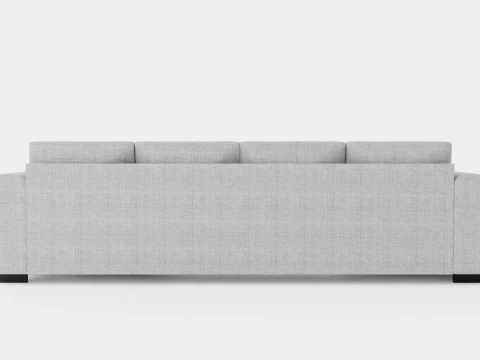 Webster U Sofa With Double Divan Light Gray 3D Model