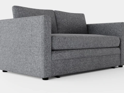 Willhelm Sofa Bed 2 Seater Light Gray 3D Model