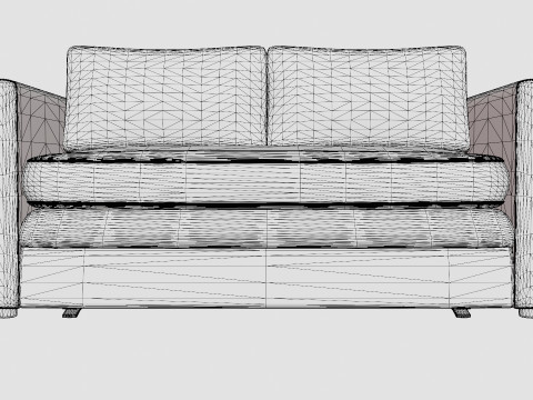 Willhelm Sofa Bed 2 Seater Light Gray 3D 모델