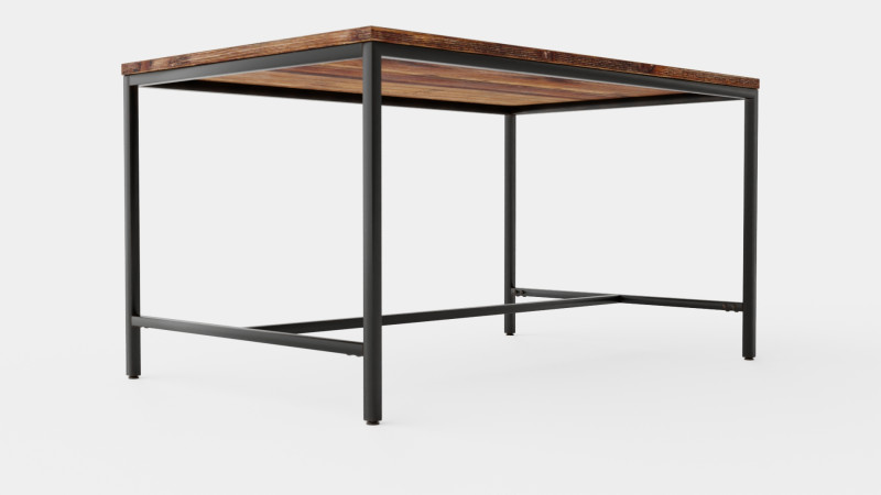Wilmer Dining Table Wood Black Modello 3D .c4d .max .obj .3ds .fbx .stl .blend