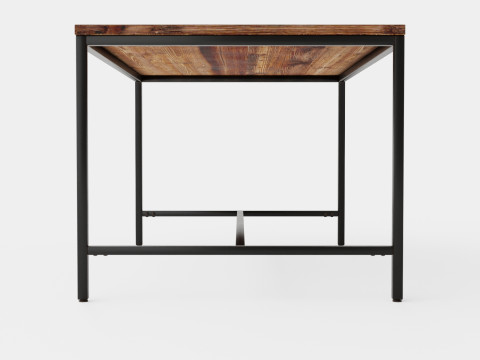Wilmer Dining Table Wood Black Modello 3D