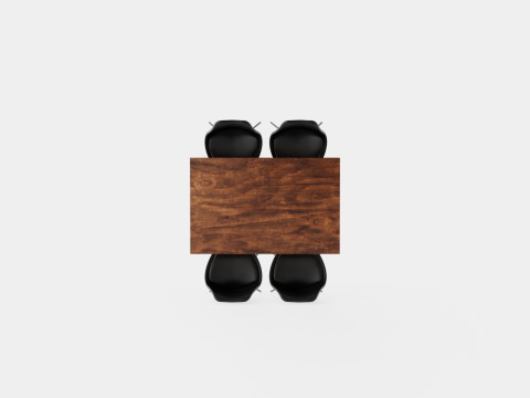 Wilmer Food Group With 4 Shell Chair 3D Model
