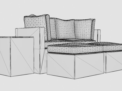 Zambia Sofa Group 3D 模型