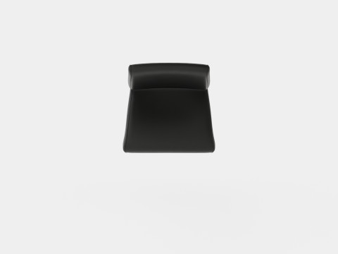 Zion Dining Chair Artificial Leather Black Chrome 3D Model